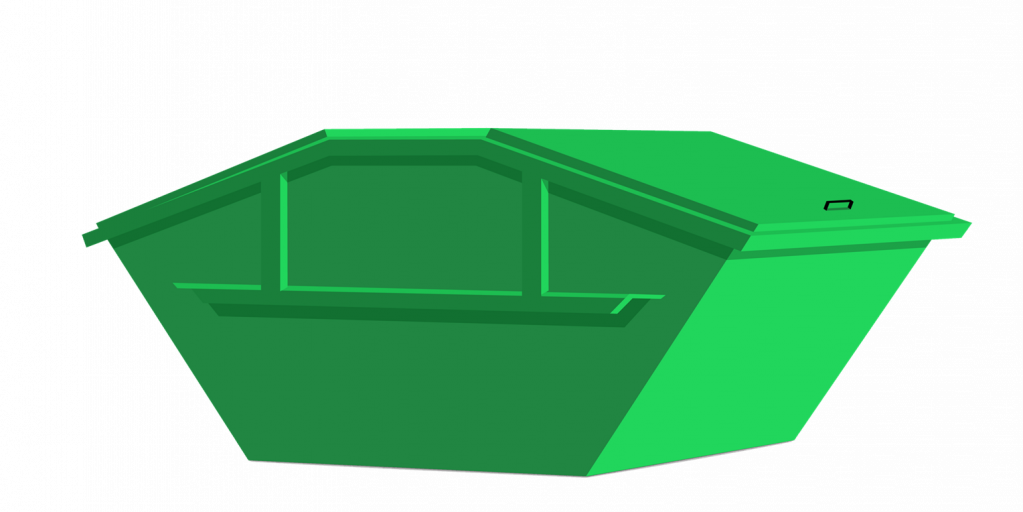 Absetzcontainer 7 m³ mit Deckel